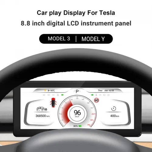 Cluster D'Instrumentation 8.8 Pouces Sans Fil Carplay Android Auto Pour Tesla Model 3 Y