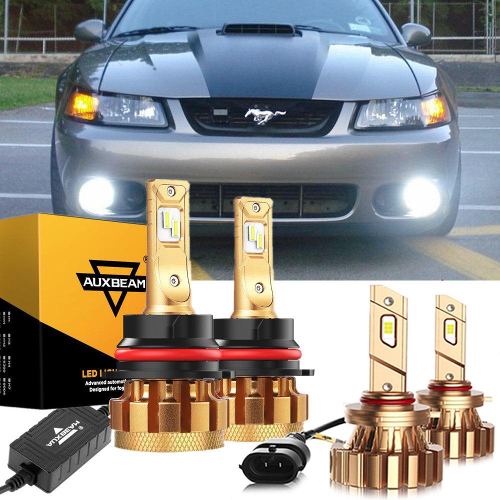 For 2003-2004 Ford Mustang SVT COBRA F-16 Plus Series Built-in Canbus Automotive Grade 14000LM LED Light Bulbs High Low Beam Bundle - Auxbeam – éclairage LED auto