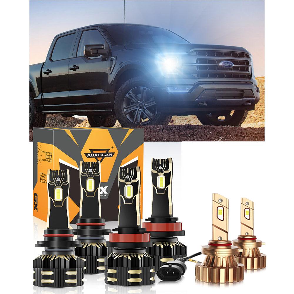 For 2021 Ford F-150 9005 H11 LED Headlight Bulbs Bundle - Auxbeam – éclairage LED auto