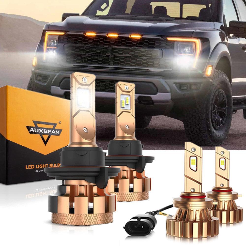 لسيارات فورد F150 F250 F350 F-16 Plus Series H13 مصابيح LED مدمجة من فئة Canbus للسيارات بقوة 14000 لومن، حزمة شعاع منخفض عالي