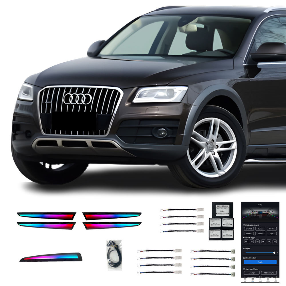 10-17 Q5 Factory Direct Sales of High Quality Ambient Light Car Interior Led Dynamic Shadow Magic Color 19 Lights for Audi Q5