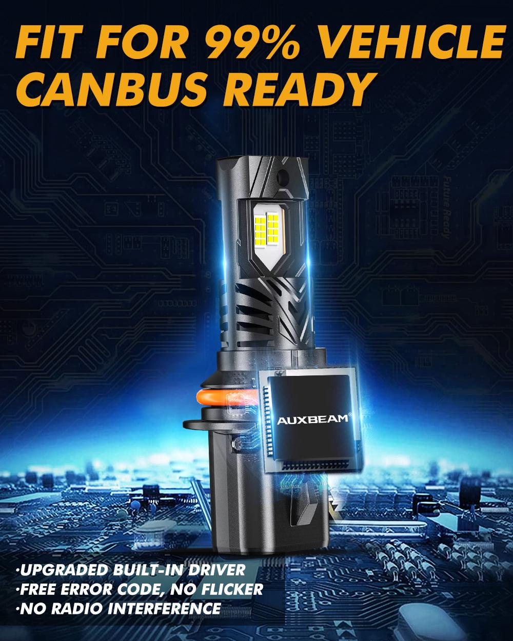 🆕9007/HB5 LED Headlight Bulbs Q40 Series Ultra-High Brightness 120W 30000LM 6500K Cool White | 2 Bulbs - Auxbeam – éclairage LED auto