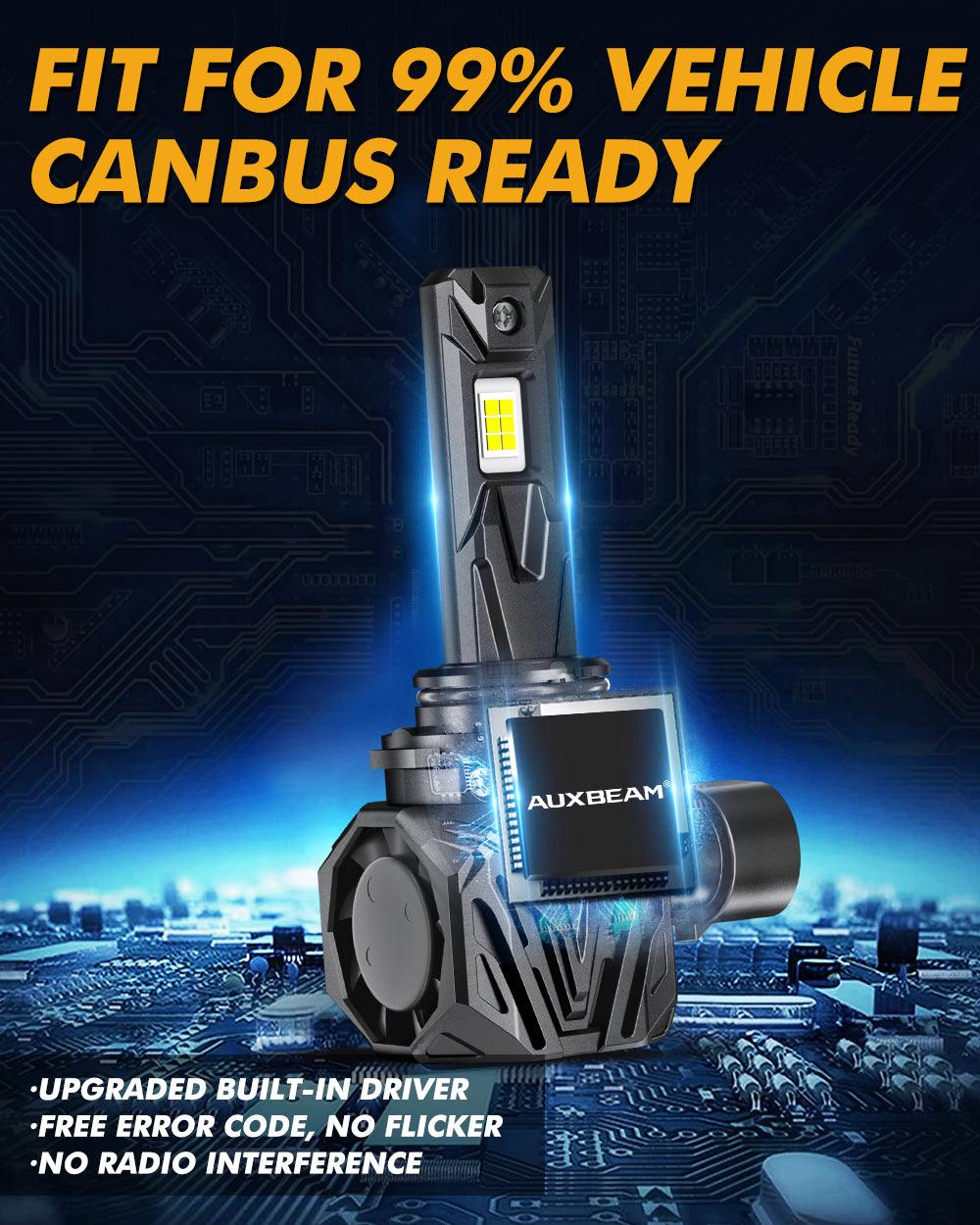 🆕9006/HB4 LED Headlight Bulbs Q40 Series Ultra-High Brightness 120W 30000LM 6500K Cool White | 2 Bulbs - Auxbeam – éclairage LED auto