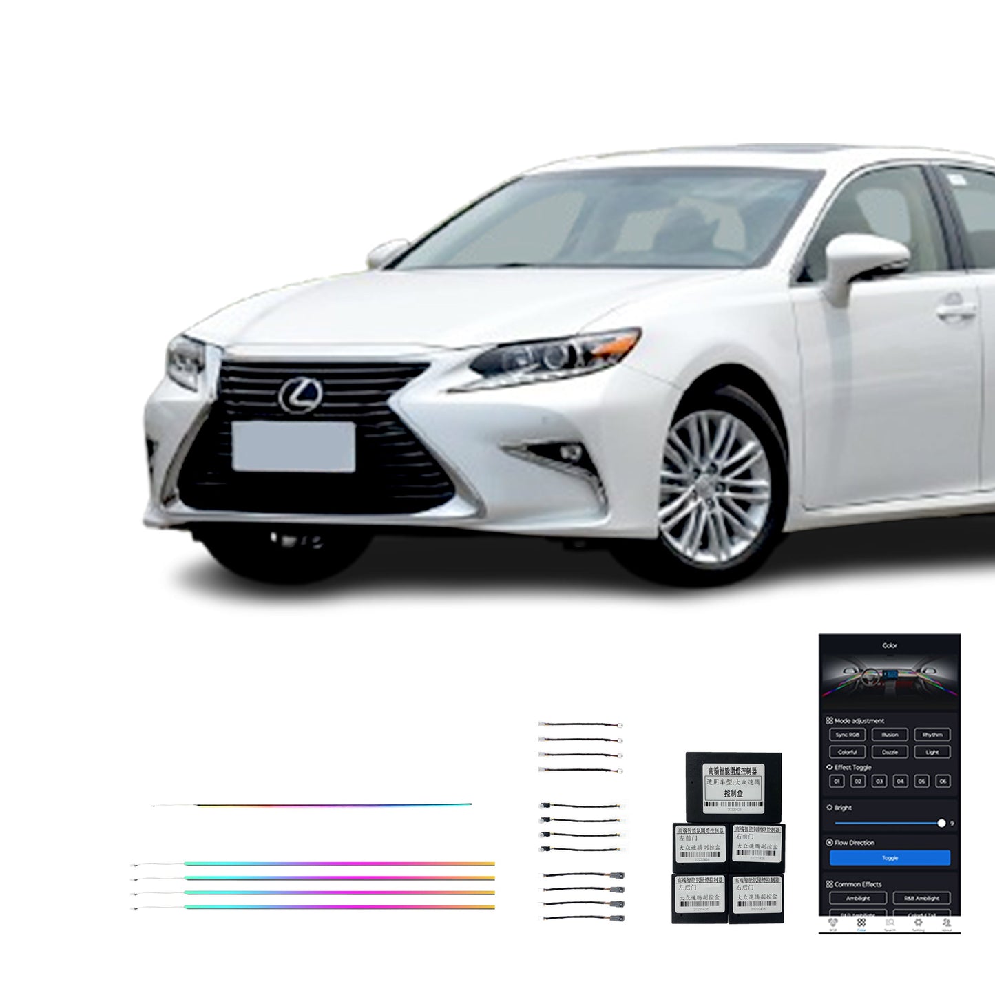 Vente Directe Usine Lumière Dambiance Intérieure Voiture Led Couleur Magique 21 Luminaires Pour Lexus 13-17 ES Haut De Gamme