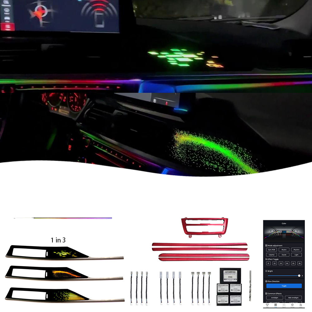 14-19 سلسلة 3 الصين بالجملة عالية الجودة مصنع البيع المباشر الإضاءة المحيطة الحمراء 20 أضواء السيارة الداخلية لسيارات BMW F30