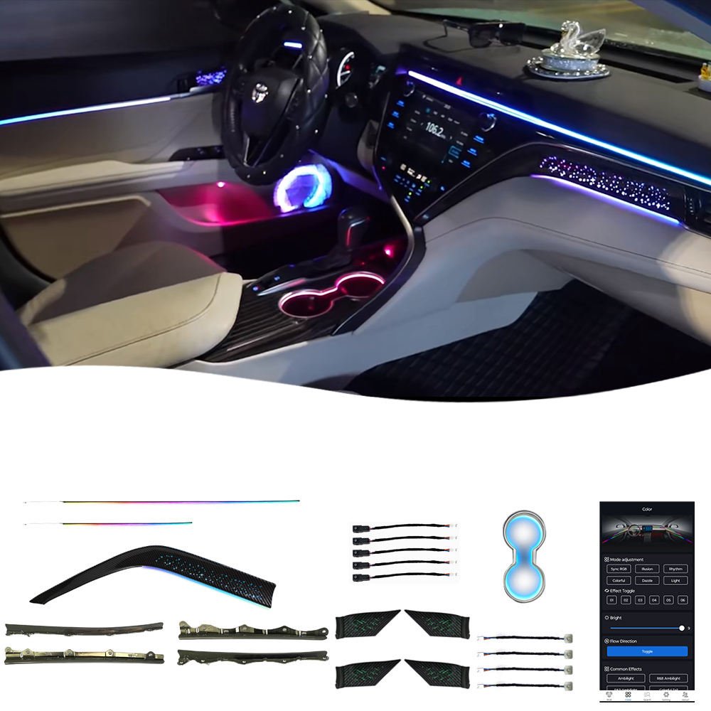 18-23 Camry Factory Direct Sales of High Quality Ambient Light Car Interior Starry Night Magic Color 21 Lights for Toyota Camry