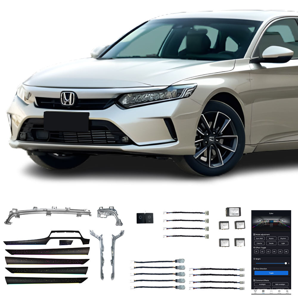 19-22 Inspire Éclairage Ambiant Intérieur Voiture Bois Motif Étoile Couleur Magique 21 Lampes Pour Honda Inspire Haute Qualité