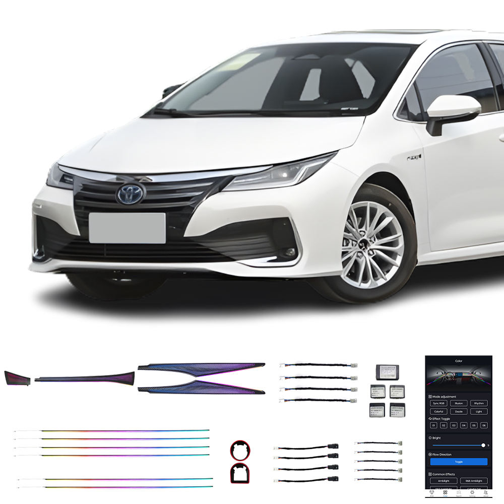 19 23 Avalon Vente Directe Usine Lumière Ambiante Intérieure Voiture Étoiles Pluie Couleur Magique 23 Lampes Pour Toyota Avalon