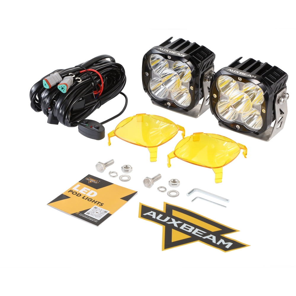 XP-ULTRA Series 4.5 Inch Spot Beam LED Pod Lights Off Road Lights with Amber Backlight