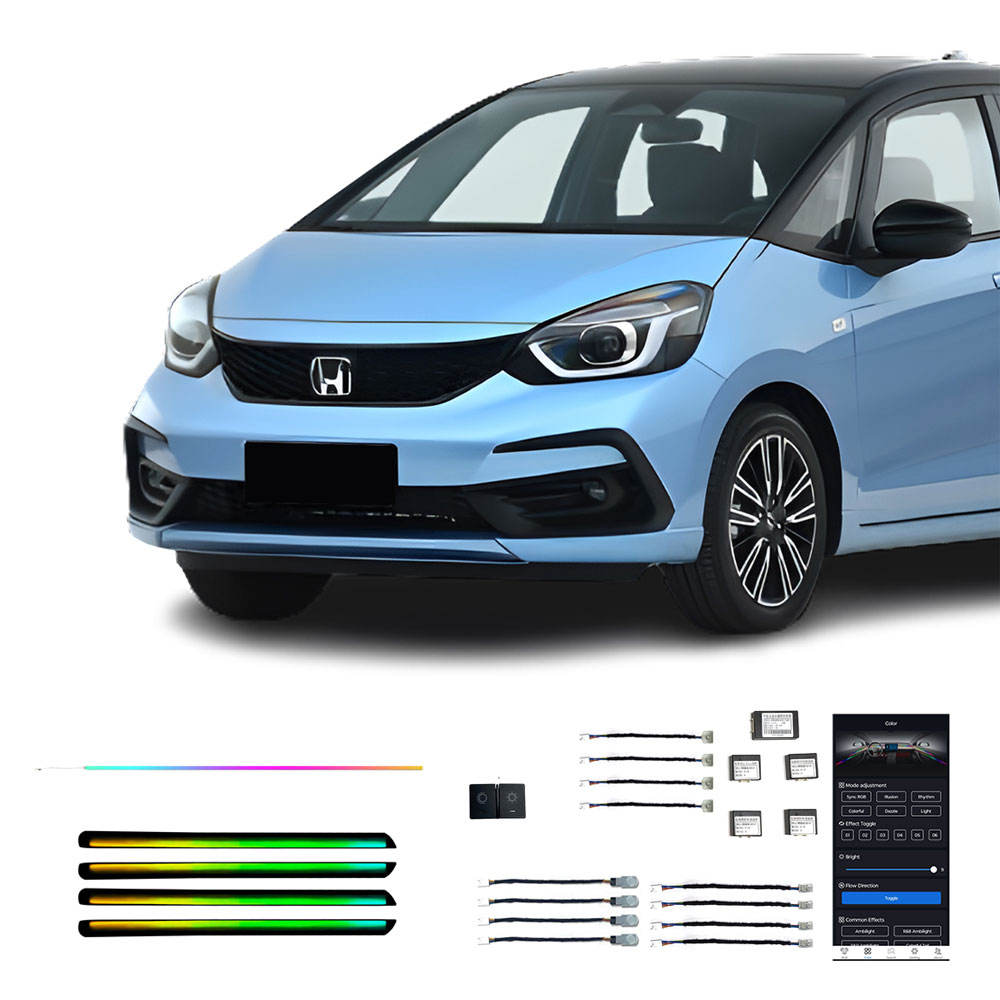 21 22 Fit Vente Directe Usine Lumiere Ambiante Voiture Interieur Modele Basique Couleur Magique 17 Lumieres Pour Honda 21 22 Fit