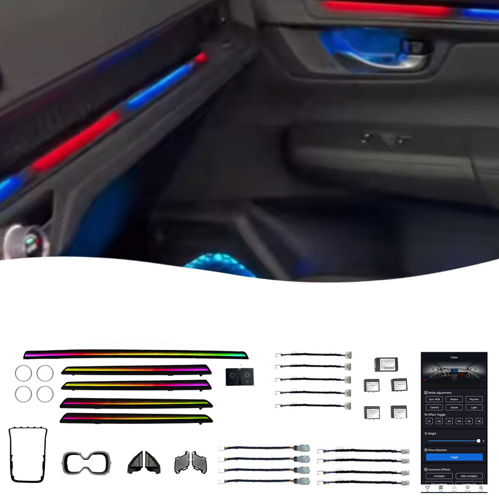 23 24 BREEZE Vente Usine Lumière Ambiante Intérieure Voiture Ombre Dynamique Couleur Magique 28 Lampes Pour Honda BREEZE
