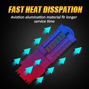 7440 7440A LED Backup Reverse/Turn Signal/Brake Tail Light Bulbs 20W 4000LM 6500K White 33LED Series | 2 Bulbs