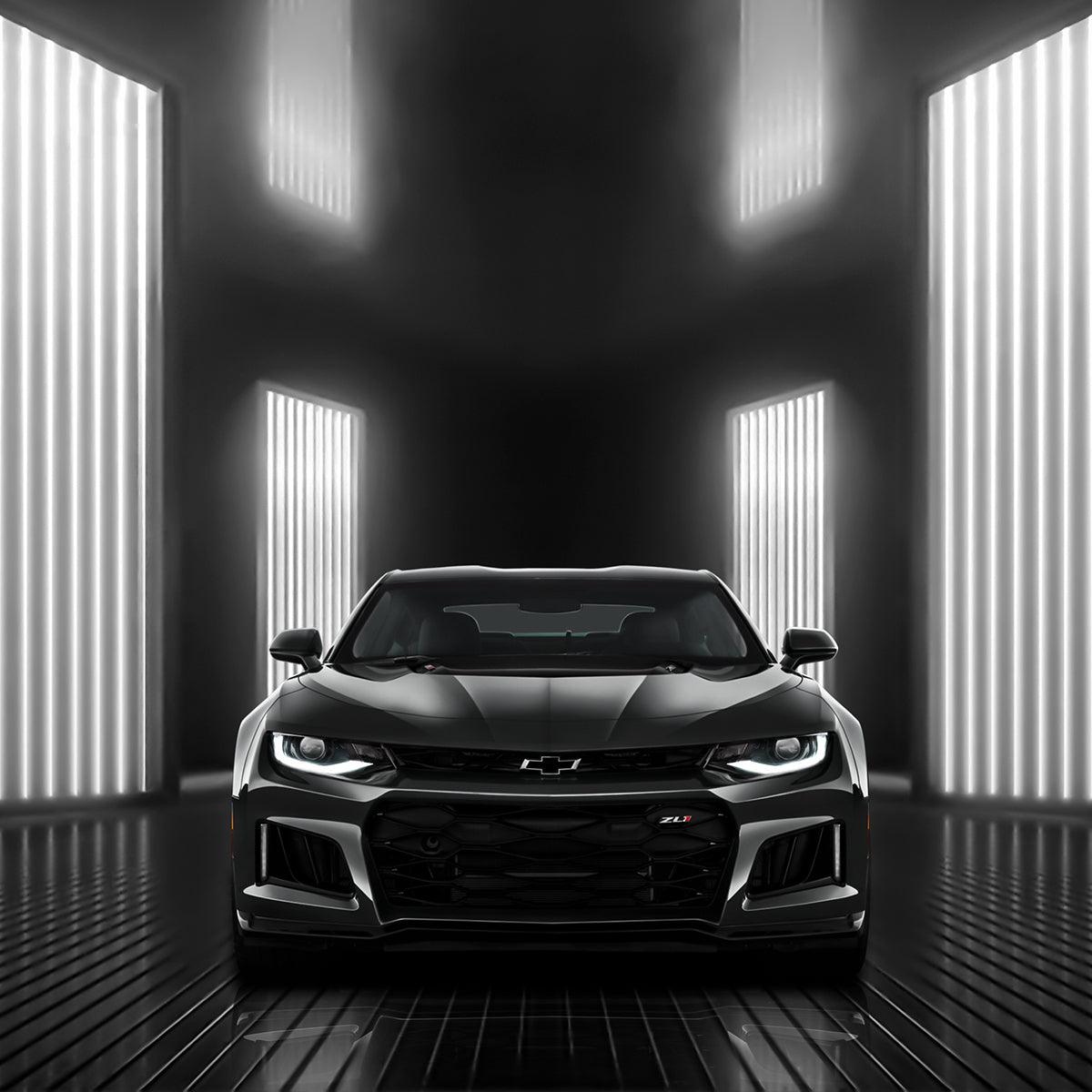 LED Headlight Assembly Dual Beam Projector Black For 2016-2022 Chevrolet Camaro 6th Gen