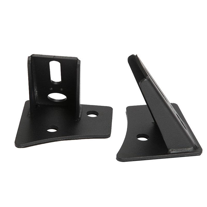 قطعتان من مصابيح LED سوداء اللون مثبتة على مفصلات الزجاج الأمامي السفلية لسيارة جيب رانجلر JK موديل 2007-2017