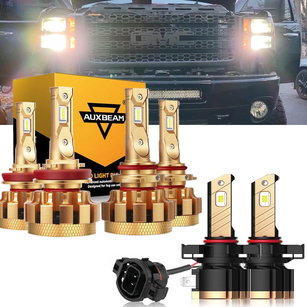 🔥For 2007-2014 GMC Sierra 2500 HD F-16 Plus Series Built-in Canbus Automotive Grade 14000LM LED Light Bulbs High Low Beam Bundle - Auxbeam – éclairage LED auto