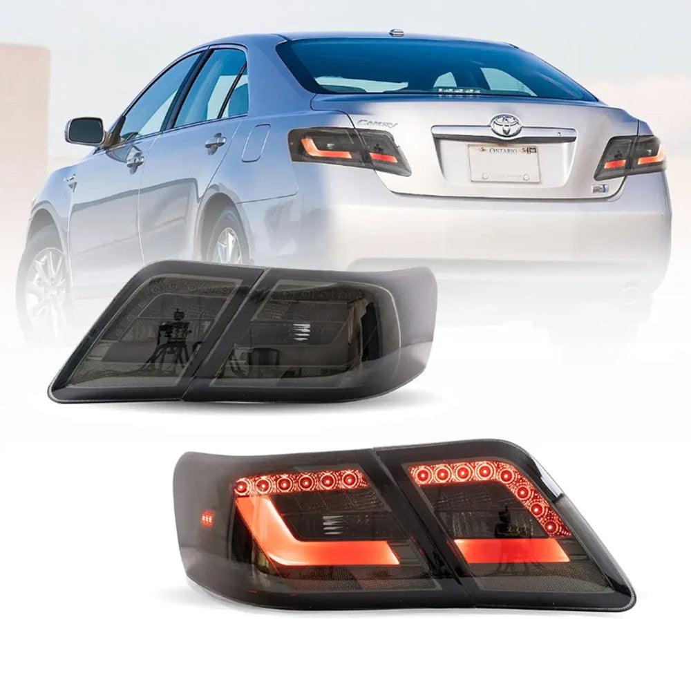 مجموعة مصابيح خلفية LED مع إشارة انعطاف باللون الكهرماني لسيارات تويوتا كامري XV40 موديلات 2006-2011 العادية