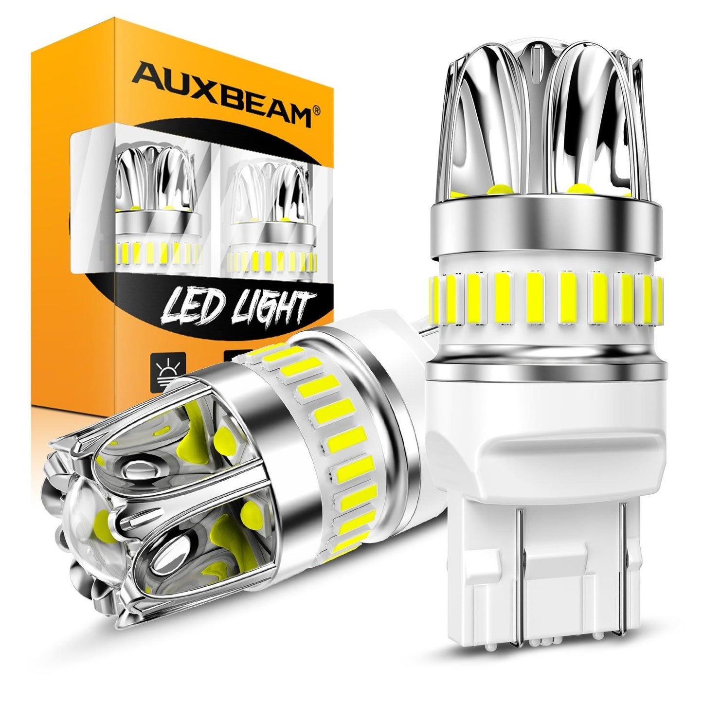 T20 7443 7440 LED Backup Reverse/Turn Signal/Brake Tail Light Bulbs 14W 6000LM CAN-Bus Error Free 6500K White Y2 Series | 2 Bulbs