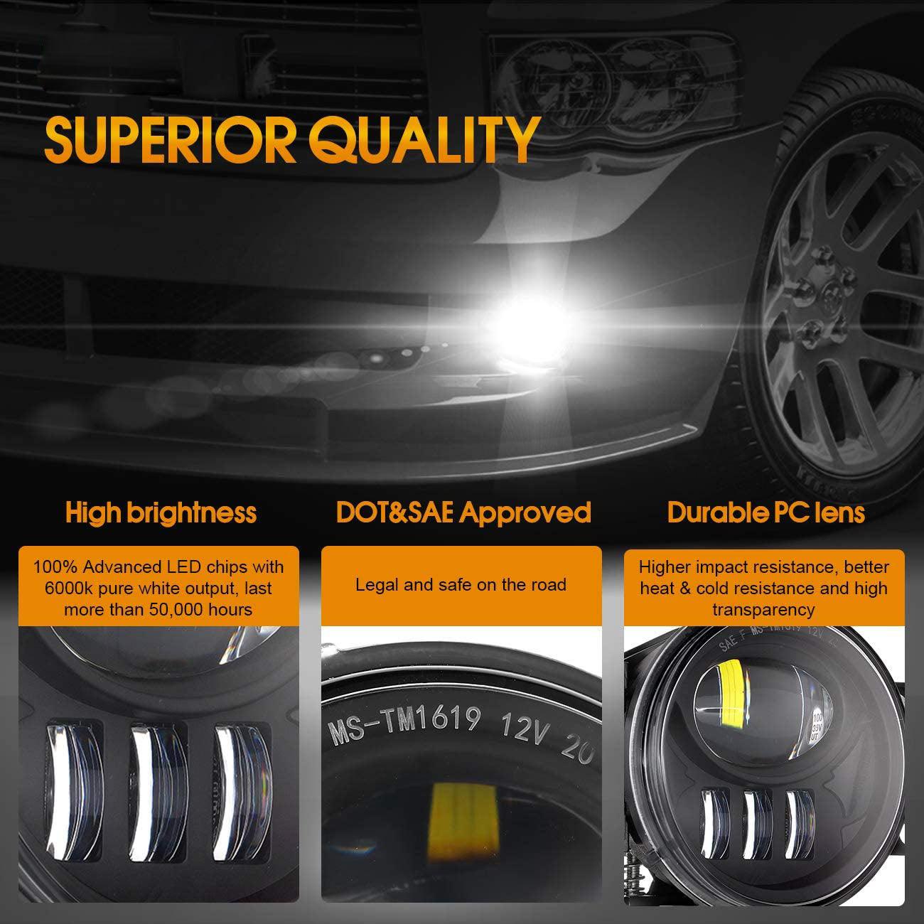 (2pcs/set) 27W Black Fog Lamp Replacement for Toyota Tacoma 2016 2017 2018 2019