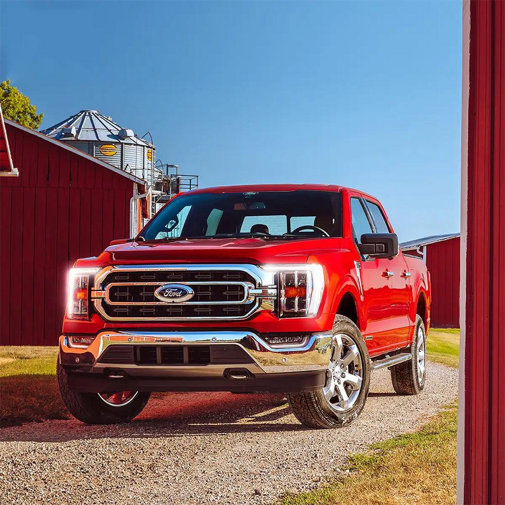 LED Headlight Assembly Reflection Bowl For 2021-2023 Ford F150 14th Gen Chrome