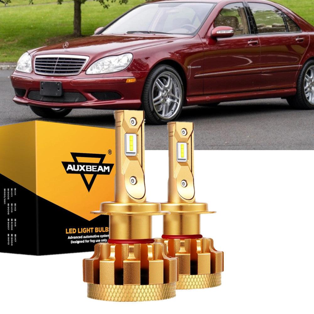 For 2001-2006 Mercedes-Benz S55 AMG with Halogen Headlamps F-16 Plus Series Built-in Canbus LED Light Bulbs High Low Beam Bundle - Auxbeam – éclairage LED auto