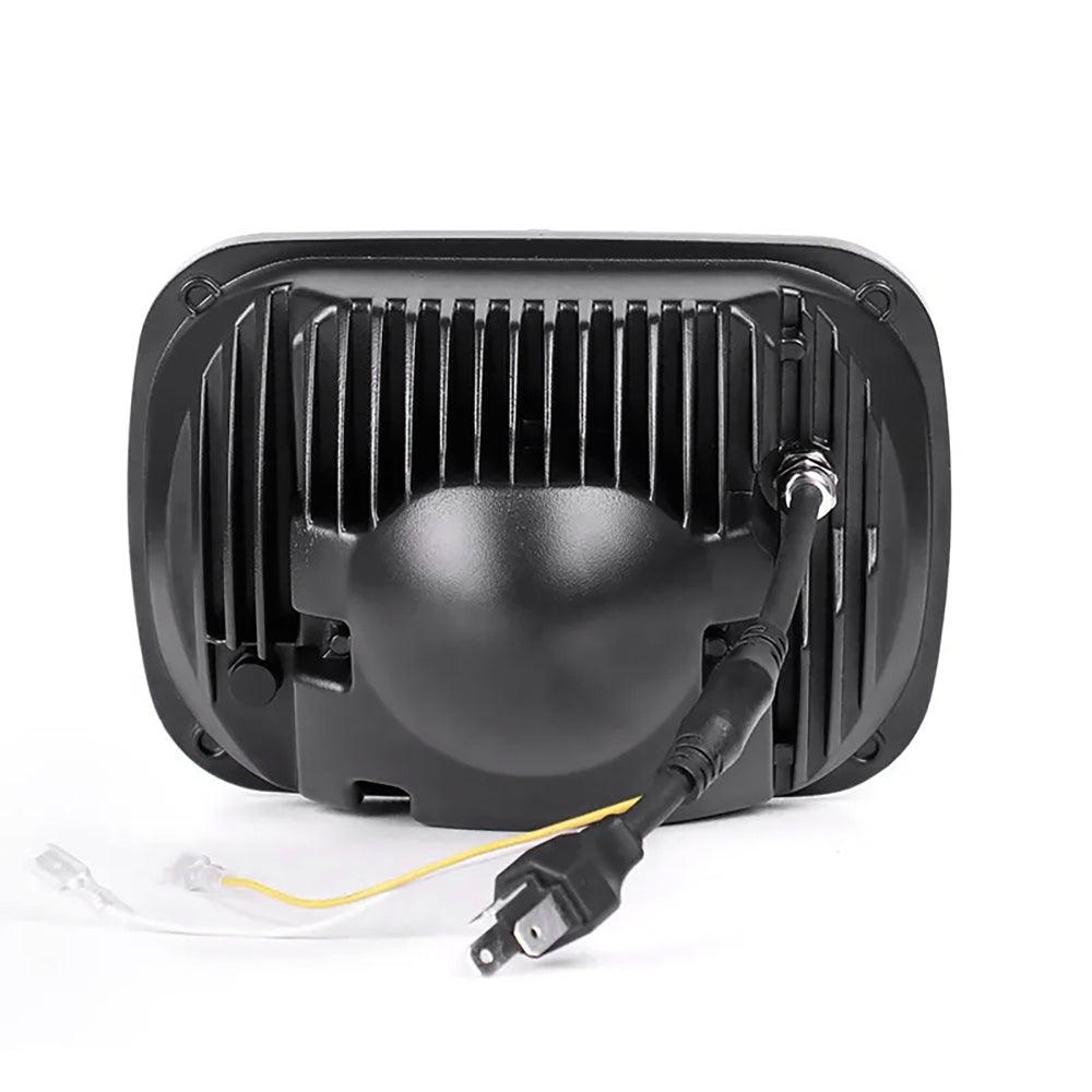 7x6 Inch Sealed Beam LED Headlights with Hi-Lo Beam & Amber Turn Signal White DRL for Jeep Wrangler YJ 1987-1995