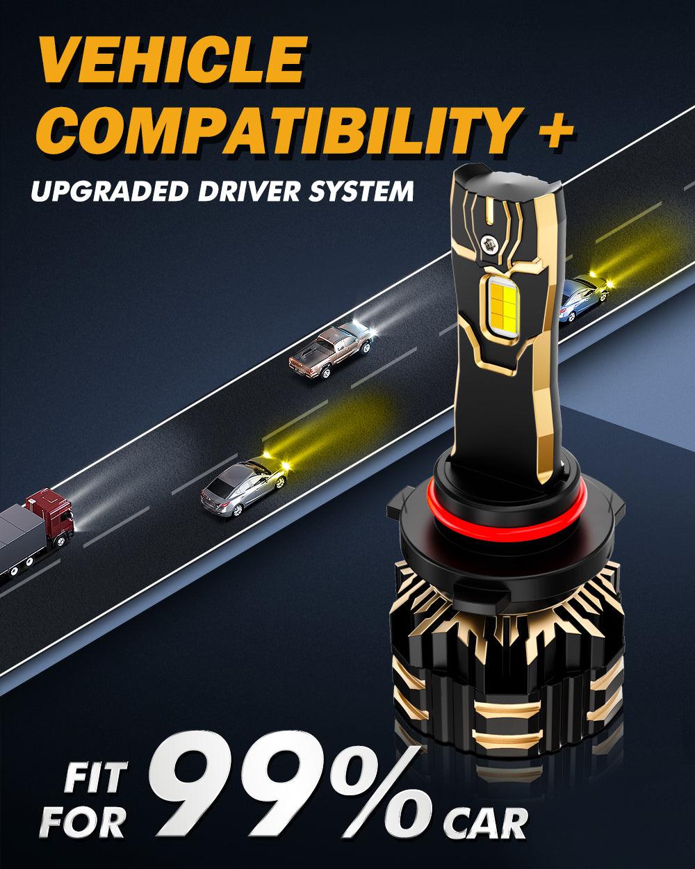 9005/HB3 LED Bulb Fog Lights/Low Beam Lights 110W 25000LM GX Bi-Color Series High Power & Brightness Dual Color Switchback | 2 Bulbs - Auxbeam – éclairage LED auto