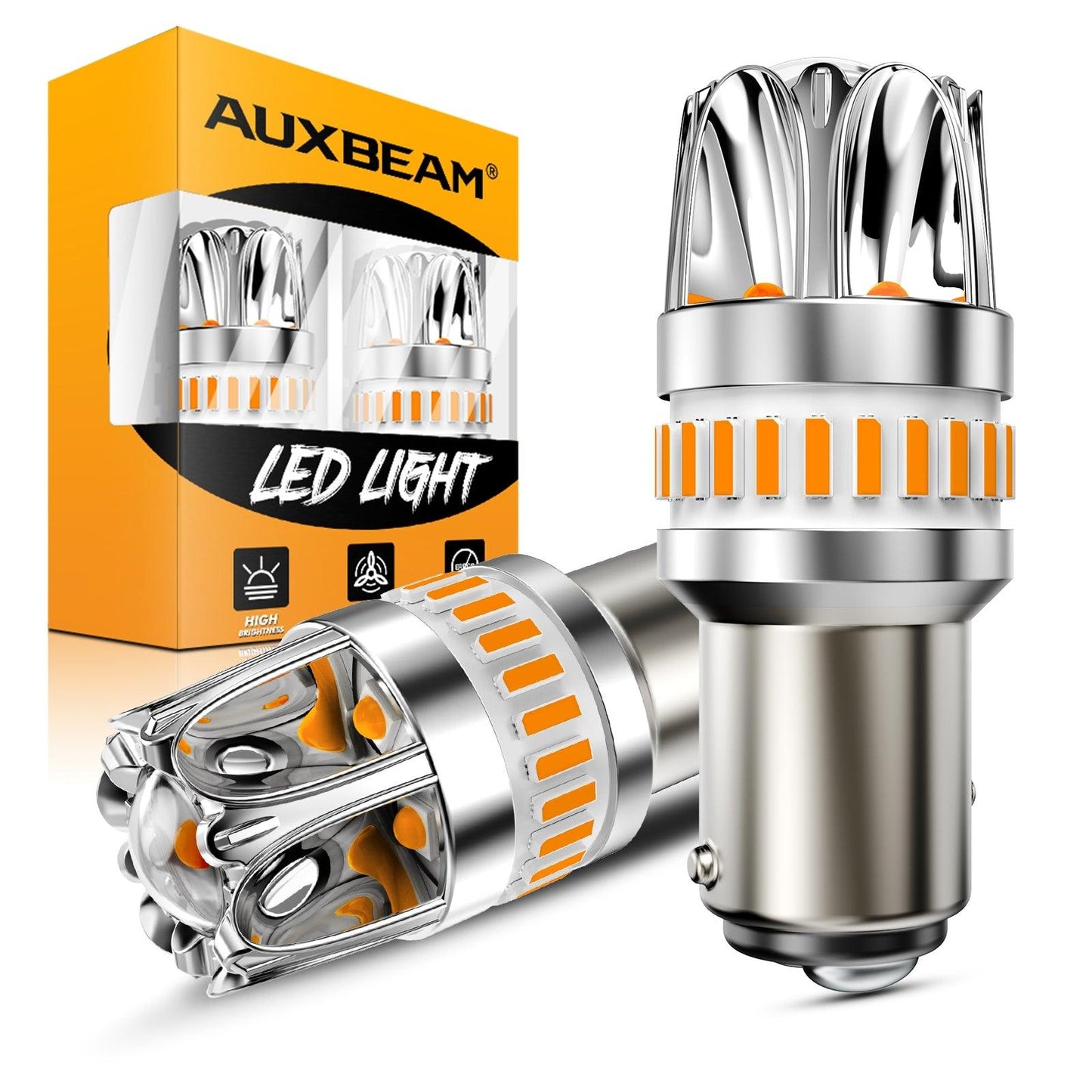 1157 BAY15D LED Turn Signal Light Rear/Front, Side Maker Light Bulbs 14W 6000LM CAN-Bus Error Free 3000K Amber Y2 Series | 2 Bulbs