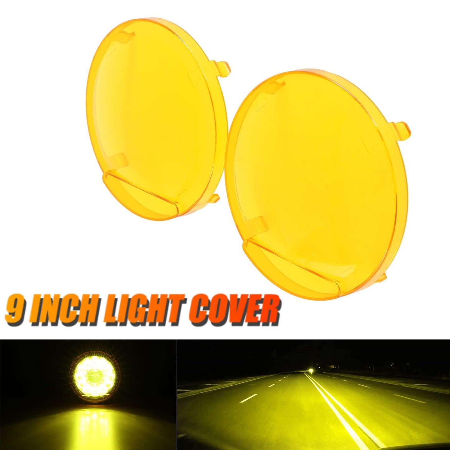 (2pcs/set) 9 INCH 270W 37776LM 360-PRO Series Custom Lens LED Driving Lights+Amber/Black Covers(Optional) for Toyota Tacoma 2016 2017 2018 2019 2020 2021 - Auxbeam – éclairage LED auto