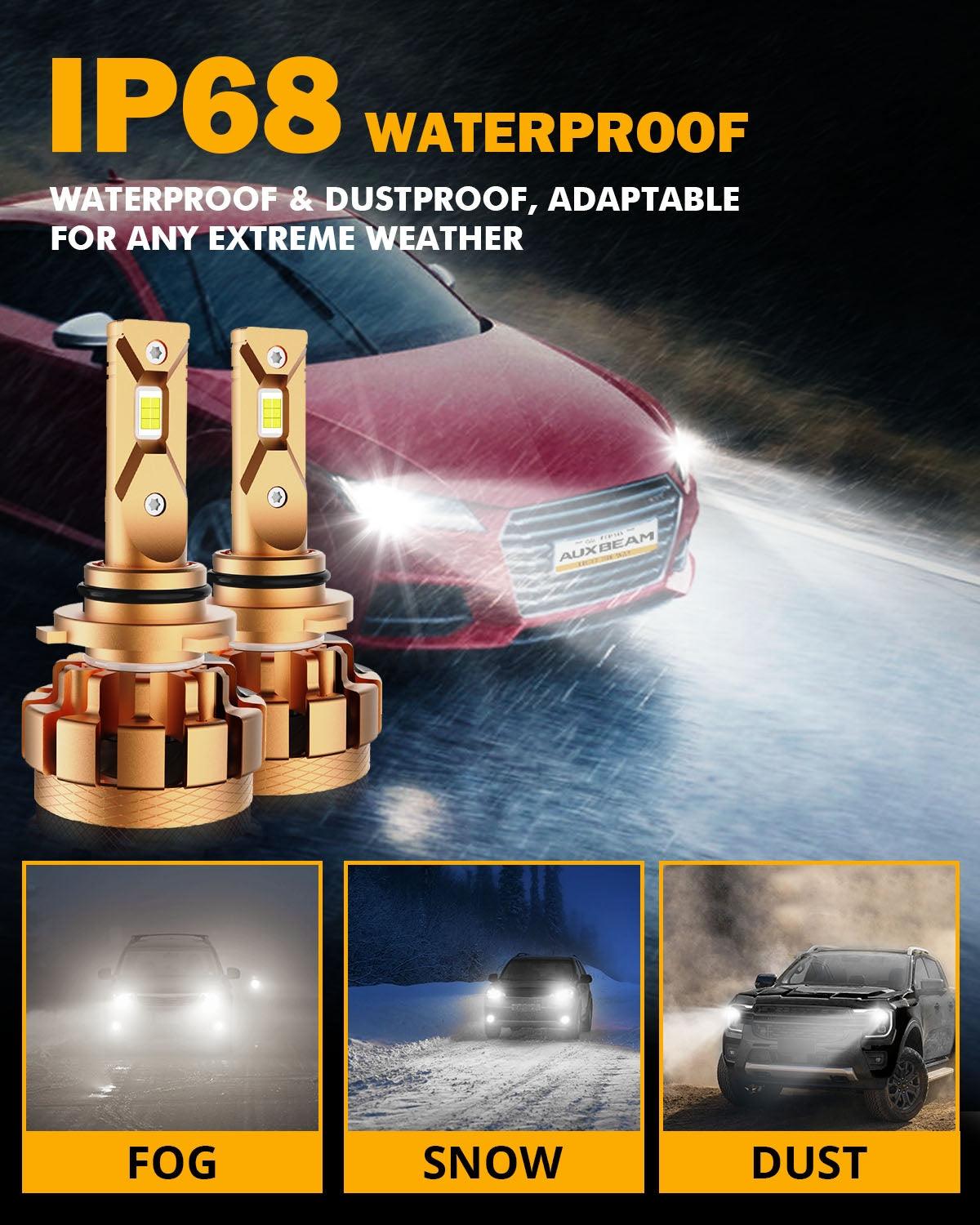 9006 LED Headlight Bulbs 70W 18000LM F-16 Plus Series Brightest 6000K Cool White | 2 Bulbs - Auxbeam – éclairage LED auto