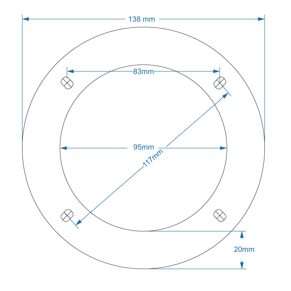شبكة مكبر صوت AMPIRE مقاس 100 مم مع هيكل سداسي الشكل على شكل قرص العسل