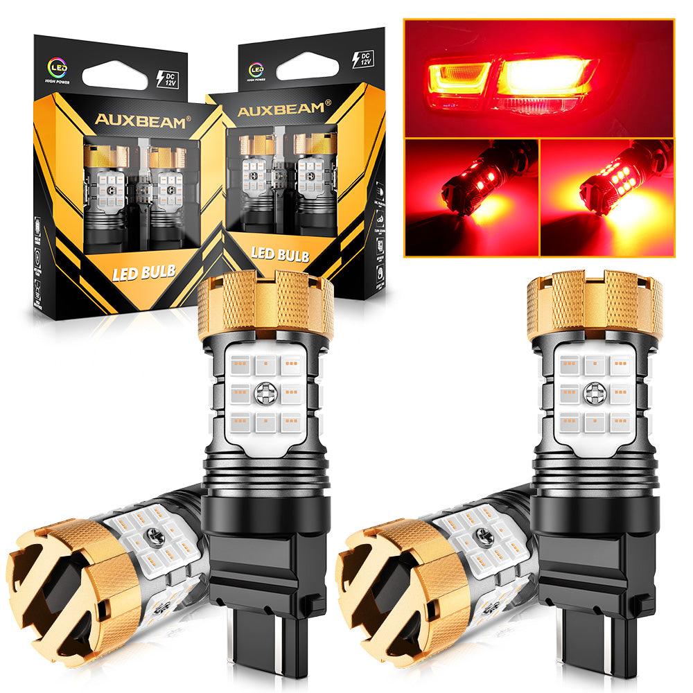 đT25 3157 3156 LED Brake/Tail Light Bulbs 50W 4000LM CAN-Bus Error Free Red B21-PRO Series | 2 bulbs