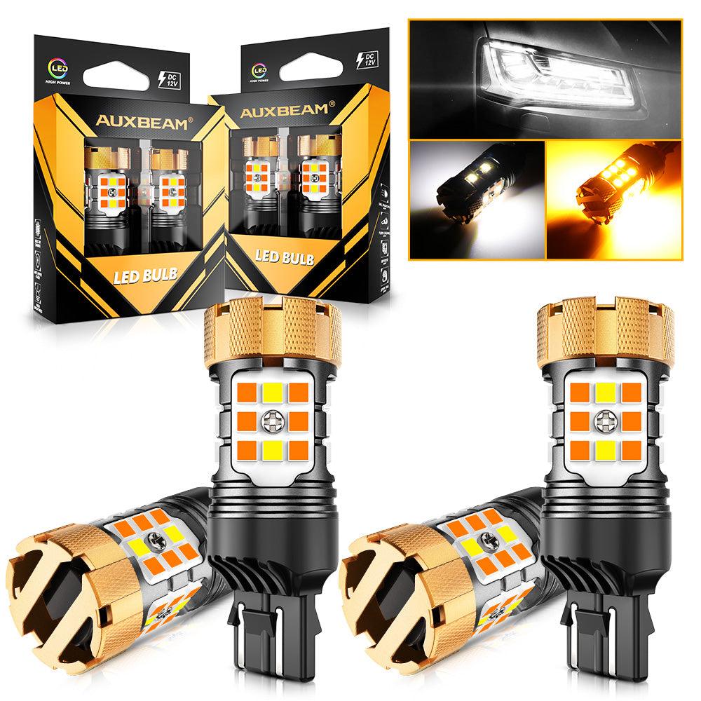 🆕T20 7443 LED Front Turn Signal & DRL Light Bulbs 50W 4000LM CAN-Bus Error Free Dual Color Switchback White & Amber B21-PRO Series | 2 Bulbs