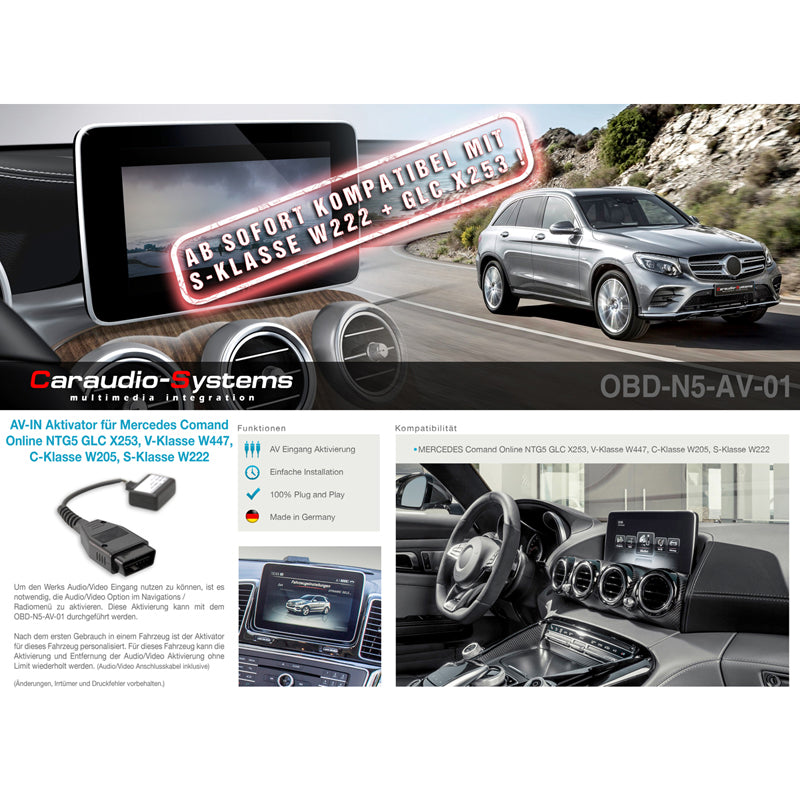 منشط CAS AV-IN لسيارات مرسيدس مع Comand NTG5 (1x)