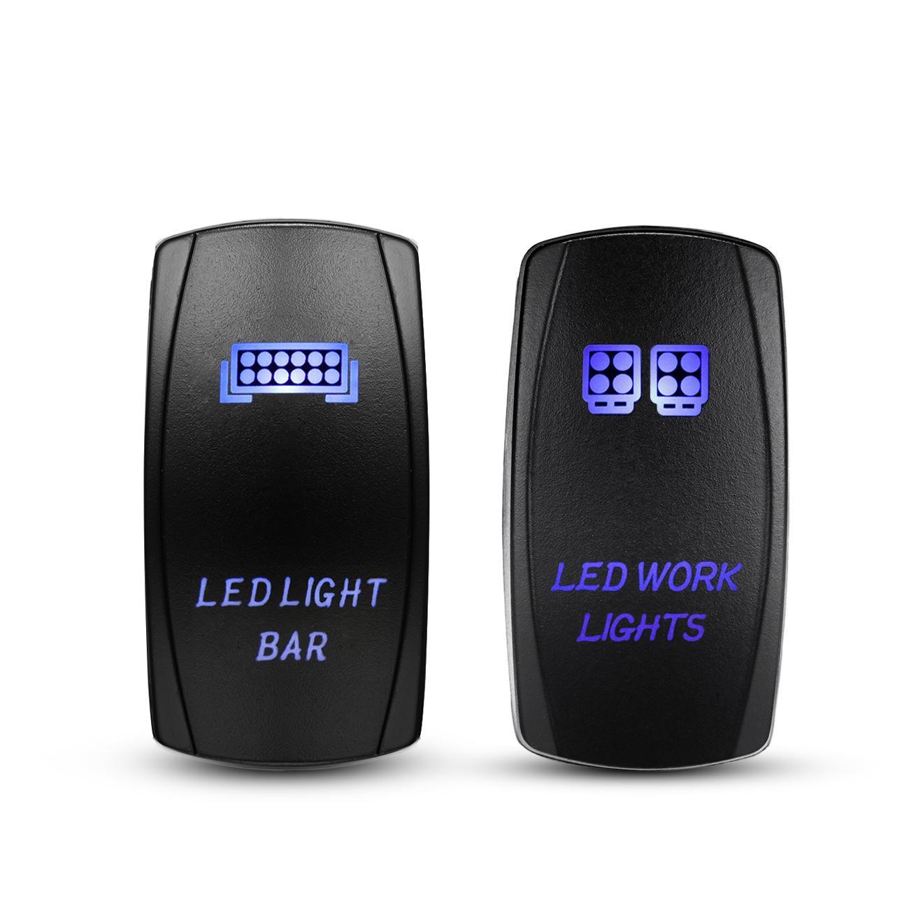 5 Pin Laser On/Off switches 20A/12V 10A/24V Switch with Jumper Wires Set for Cars,Trucks,RVs - Auxbeam