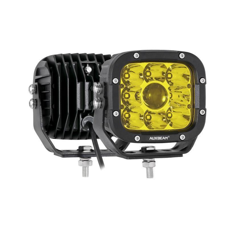 5 Inch 110W White/Amber Spot Light LED Driving Lights with Additional Amber Covers