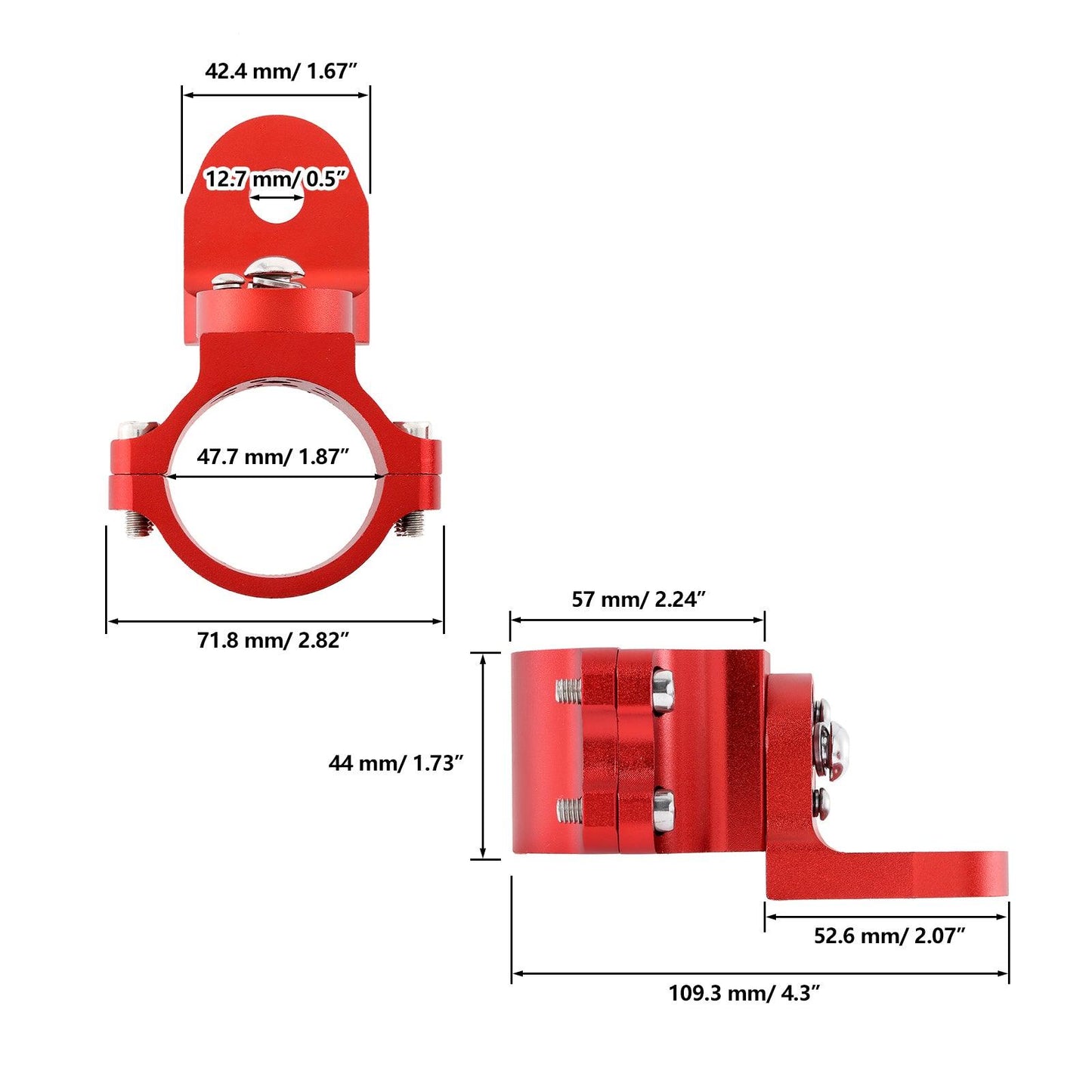 3FT/4FT LED RGB Whip Lights with Bluetooth/ Remote Controlled & Red Universal Flagpole Light Mount for all UTVs with 1.75" to 2" Roll Cage