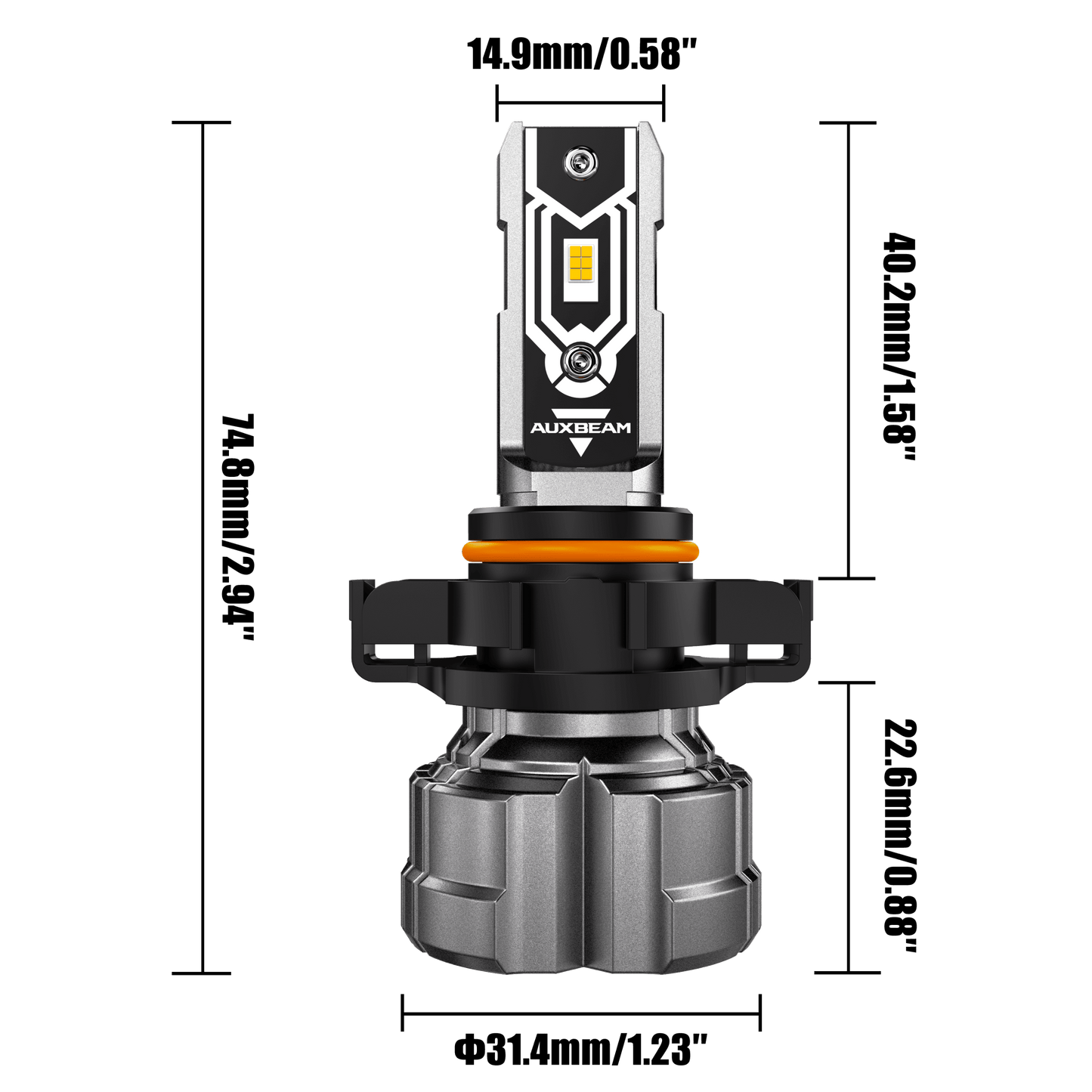 đ5202 5202 5201 PS24W H16EU LED Fog Light/DRL Bulbs 50W 10000LM 3000K Golden Yellow Q5 Series | 2 Bulbs