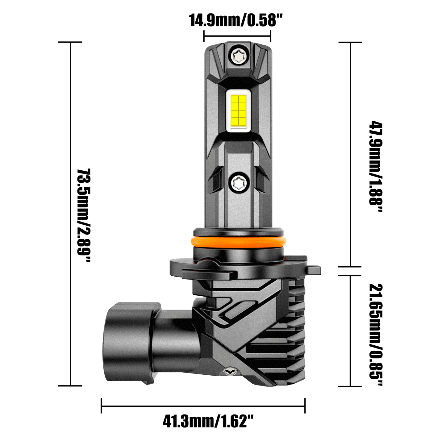 🆕9005/HB3 LED Headlight Bulbs/Fog Lights Q15 Series Fanless&Wireless 60W 18000LM 6500K Cool White | 2 Bulbs - Auxbeam – éclairage LED auto