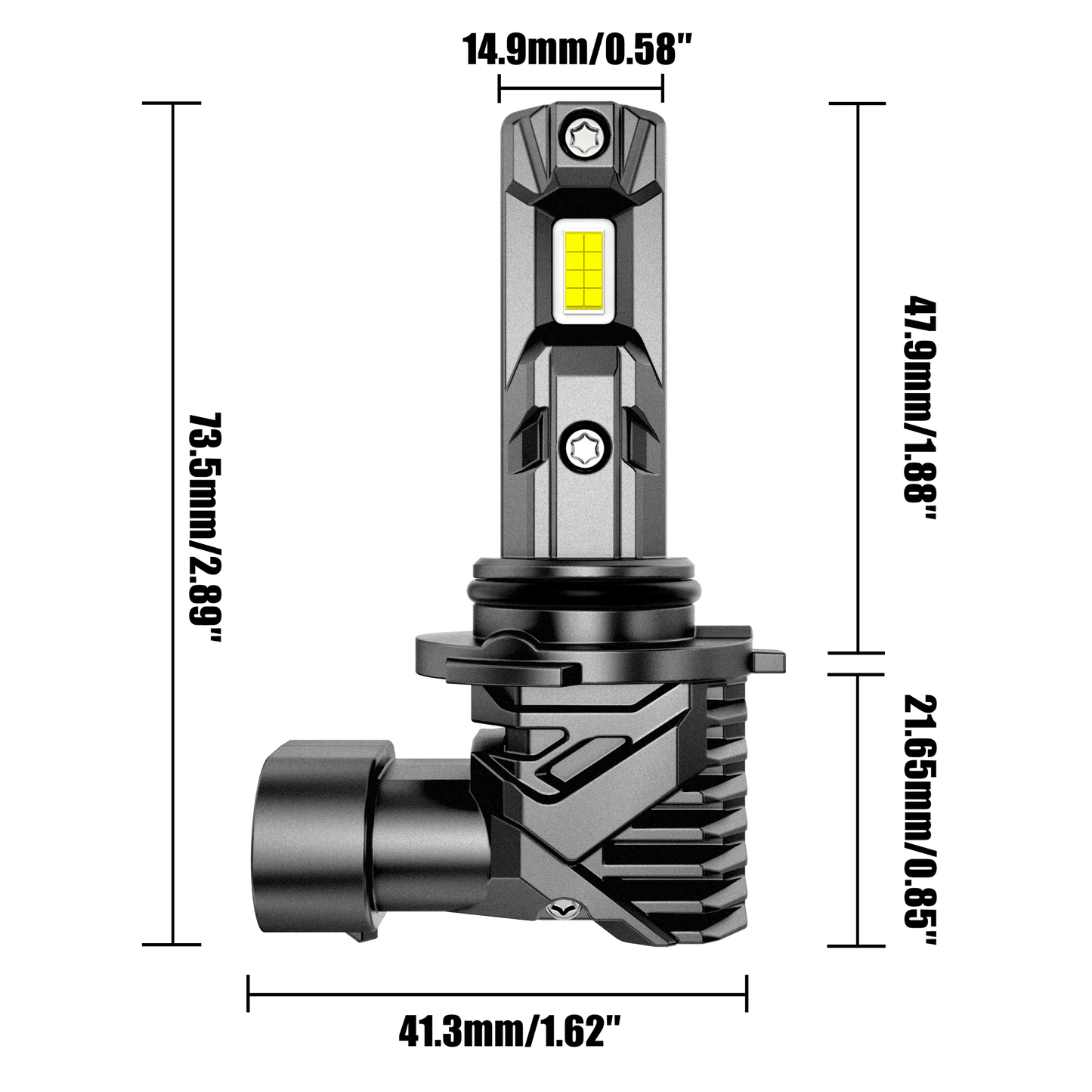 🆕9006/HB4 LED Headlight Bulbs/Fog Lights Q15 Series Fanless&Wireless 60W 18000LM 6500K Cool White | 2 Bulbs - Auxbeam – éclairage LED auto