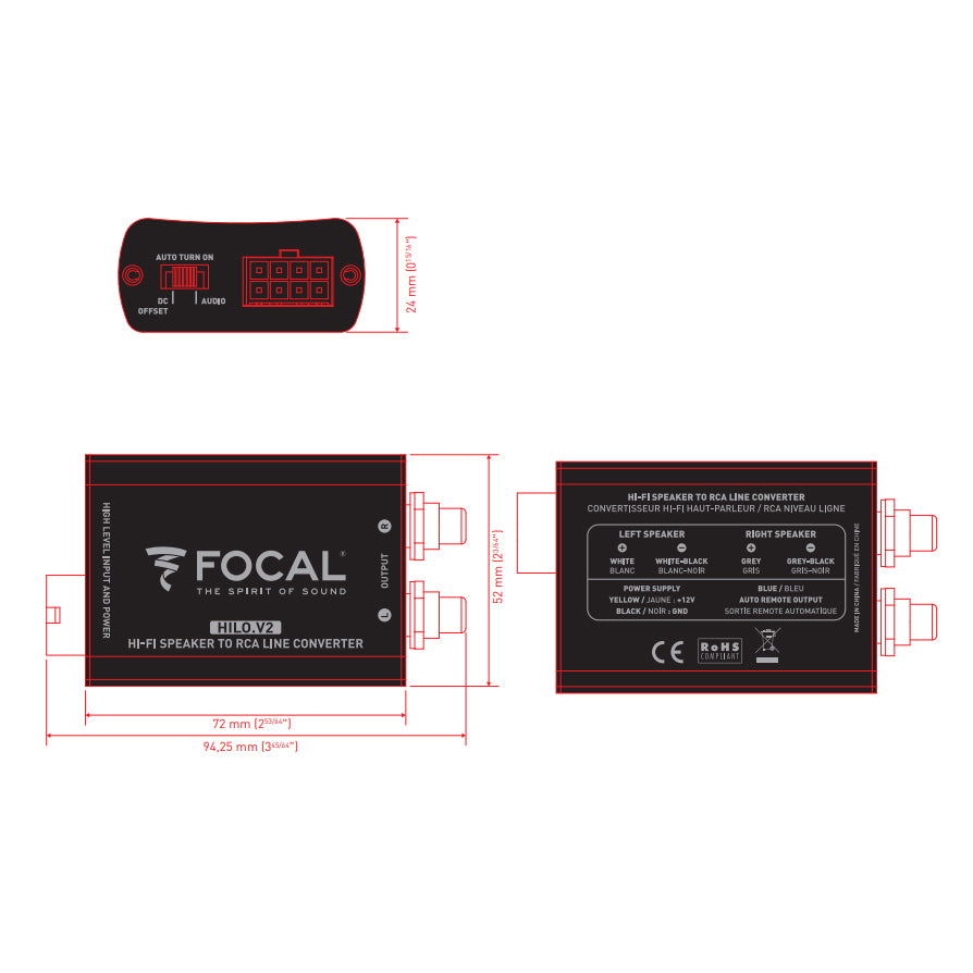 FOCAL High-Low Adapter mit Impedanz-Simulation (FOAXACHILO10000)