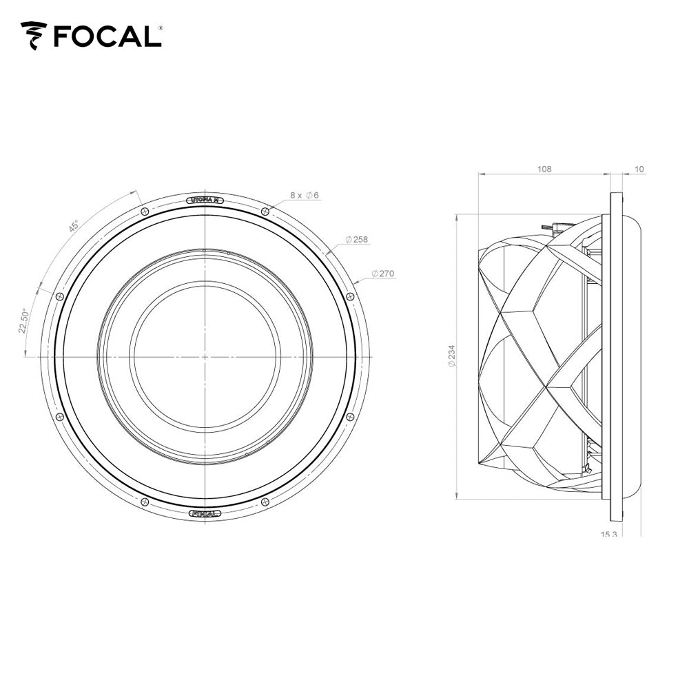 مضخم صوت FOCAL UTOPIA M-Serie، 25 سم (Stück)