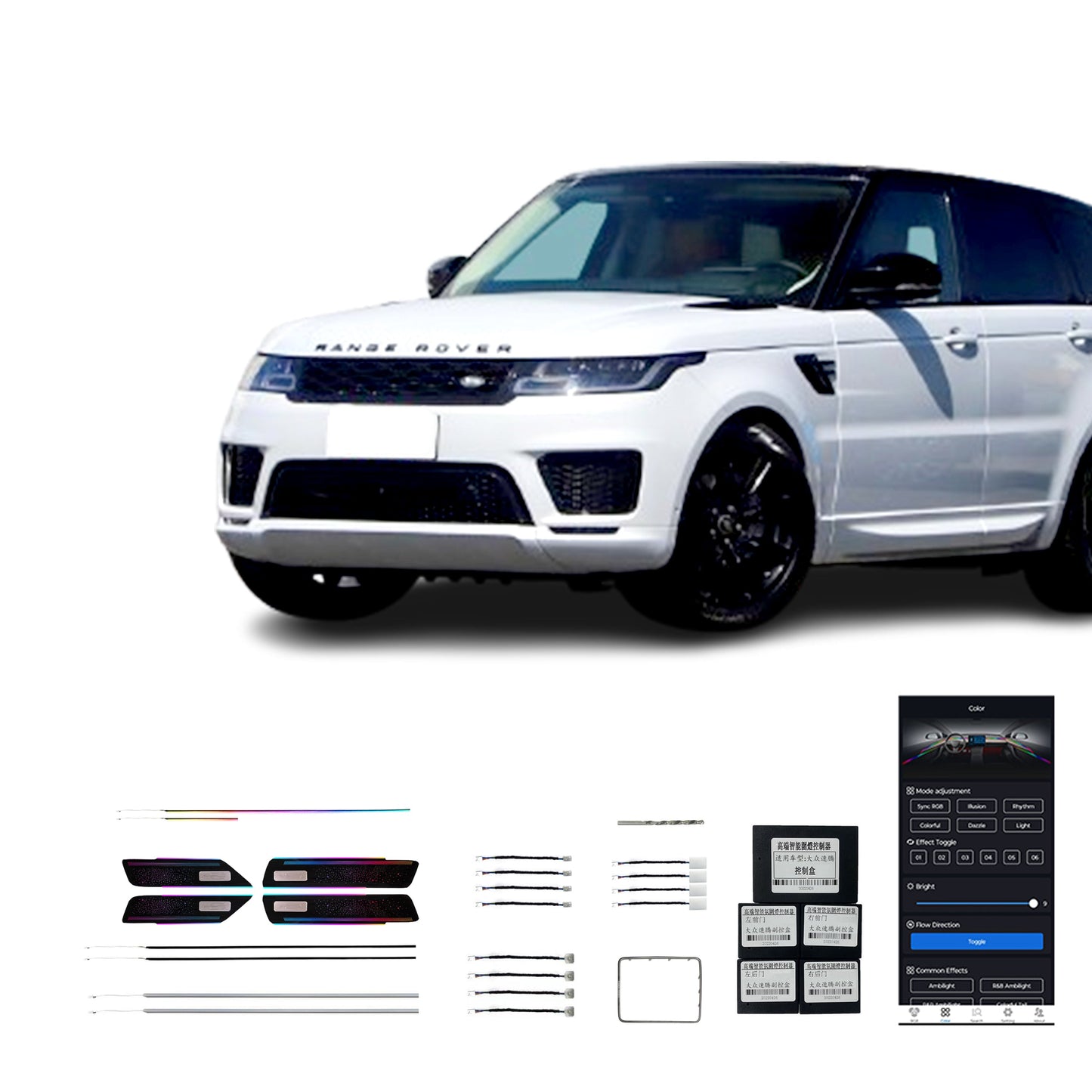 Vente Directe Usine Éclairage Ambiant Intérieur Voiture 27 Lumières Étoilées Pour Land Rover 13-17 Vogue 13-22 Sport Version Haute Qualité