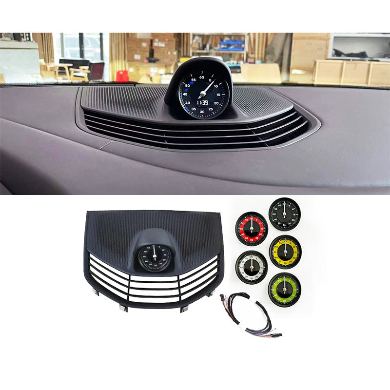 لبورشه تايكان 2020-2023 شاشة عرض سرعة الساعة أسود أحمر أبيض أصفر 9J1