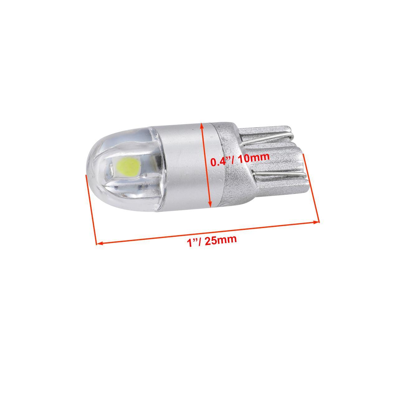 168 2825 W5W T10 LED مصابيح إضاءة داخلية 2 وات 300% أزرق أكثر سطوعًا | 2 مصباح