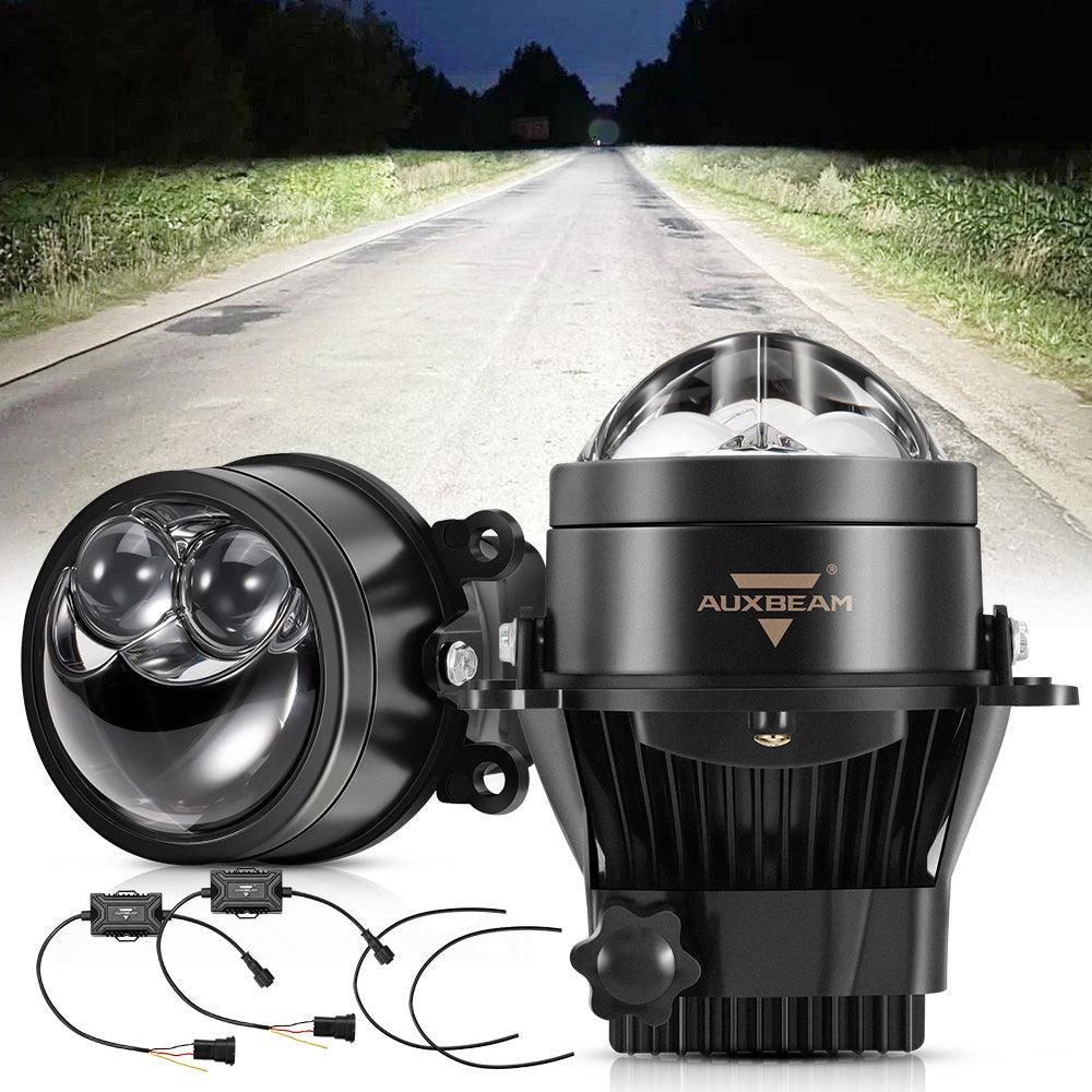 كشاف ضباب 3 بوصات، شعاع عالي 70 واط، عدسة عرض ثنائية LED، كشاف ليزر مباشر مزدوج، 6000 كلفن، لسيارة تويوتا/هوندا | قطعتان/مجموعة