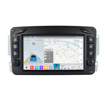 MEKEDE EU Stock en France Lecteur Dvd de voiture Ăcran d'autoradio Car-play pour Benz CLK W209 Android AUTO 2 + 32G 4 + 64G