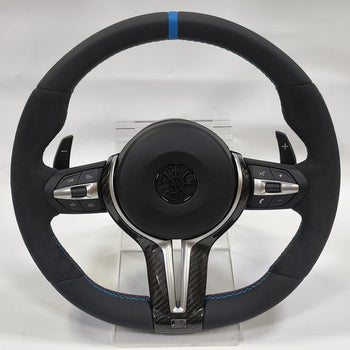 Volant en carbone Alcantara à deux cÎtés pour BMW M5 F10 F90