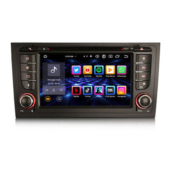 Erisin ES8506A Android 14 DAB GPS Autoradio sans fil CarPlay pour DVD pour Audi A6 S6 RS6 Allroad SWC DTV DSP Split Stock UE