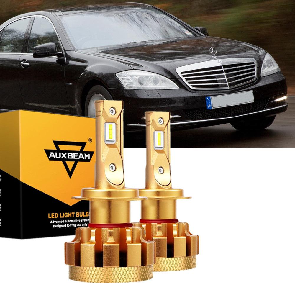 For 2000-2006 Mercedes-Benz S500 with Halogen Headlamps F-16 Plus Series Built-in Canbus LED Light Bulbs High Low Beam Bundle - Auxbeam – éclairage LED auto