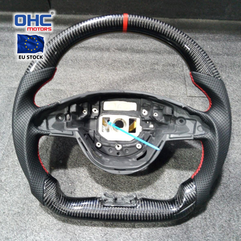 Volant en fibre de carbone véritable Stock EU pour Mercedes Lenkrad W205 (2015-2018) W213 W246 C218 Volante W166 W222 avec trous de palette